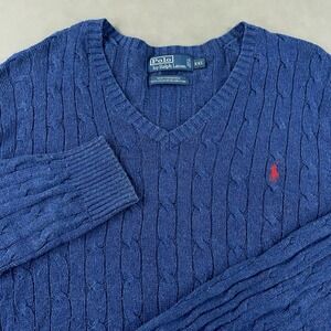 Polo by Ralph Lauren Blue V-Neck Sweater